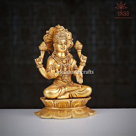 Brass Lord Ganesha, Goddess Lakshmi and Saraswati Statue – Ekaa Handicrafts