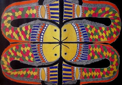 "Fish": Yellow Acrylic Painting (24x24) by Preeti Das – ArtZolo.com