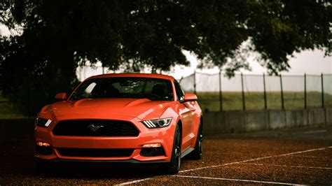 Download wallpaper 3840x2160 ford mustang, ford, car, sportscar, red ...