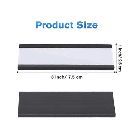 100 Pack Magnetic Label Holder C Channel Magnetic Labels, Magnetic Data ...