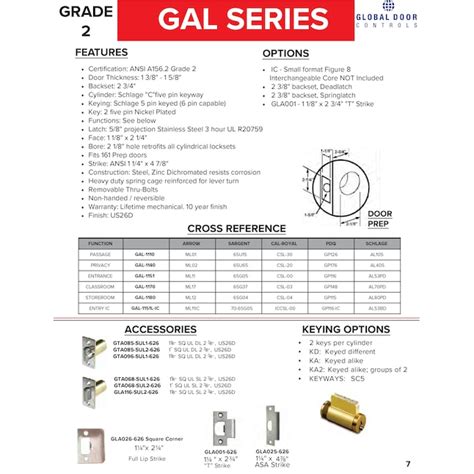 Global Door Controls Eiffel Handle Brushed Chrome Interior Bed/Bath ...