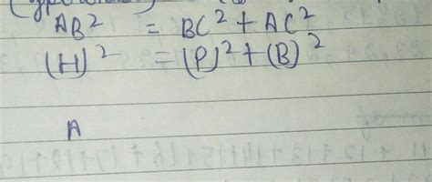In a ∆ABC, if AB²=BC²+AC², at which vertex is the right angle? - Brainly.in