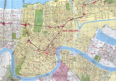 New Orleans Street Map Printable