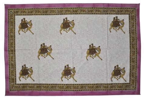 Buy Lal Haveli Block Print Design Cotton Table Clothes Rectangular 40 X ...