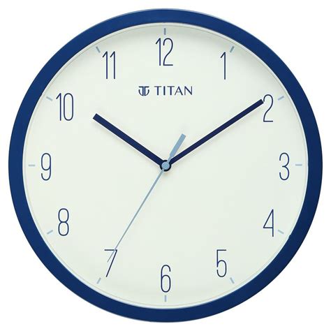 Buy Online Titan Contemporary Colours Wall Clock - Blue 32 cm x 32 cm ...