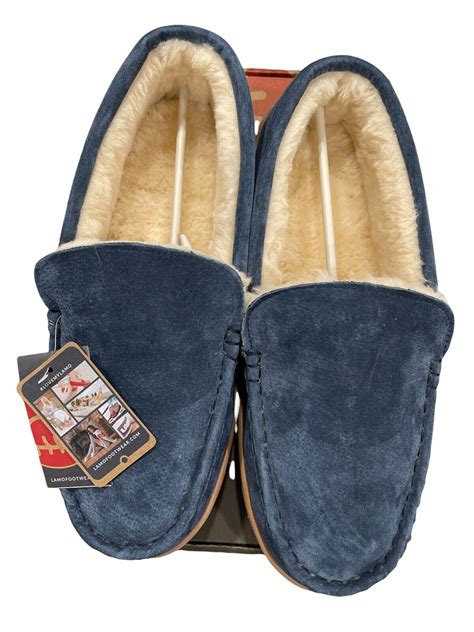 Lamo Mens Harrison Suede Slip On Moccasin Slippers - Walmart.com