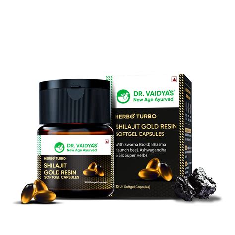 Shop Herbo24Turbo Shilajit Resin Softgel Capsules | Dr. Vaidya's