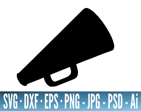 Printable Cheer Megaphone