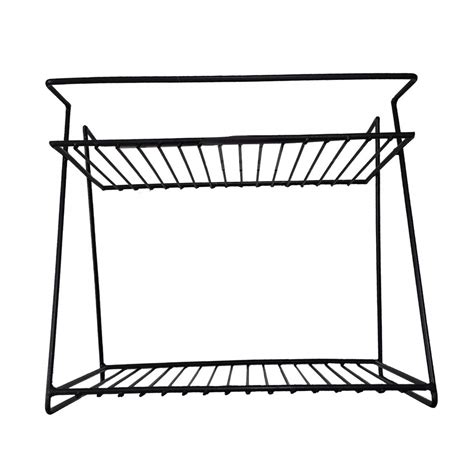 PrettyKrafts Iron 2-Tier Space Saving Spice Storage Kitchen Shelves ...