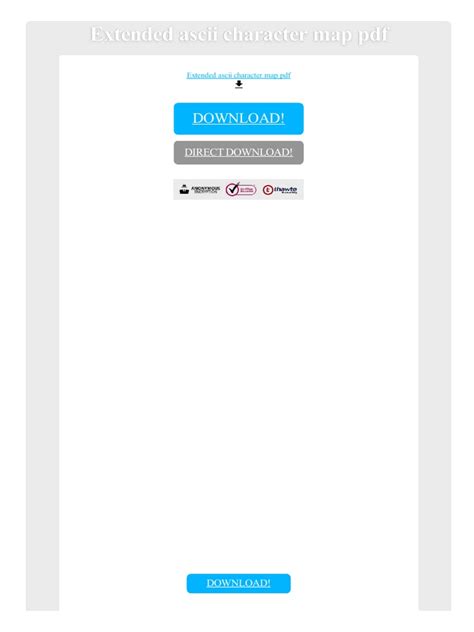 Image result for ASCII Character Map