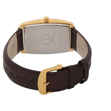 Buy Online Titan Quartz Analog with Date White Dial Leather Strap Watch ...