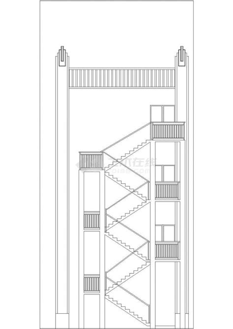 某钢结构楼梯cad详图集 - 钢结构楼梯 - 工程资料库