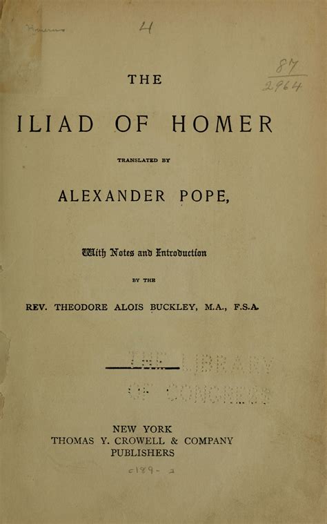 The Iliad of Homer, | Library of Congress