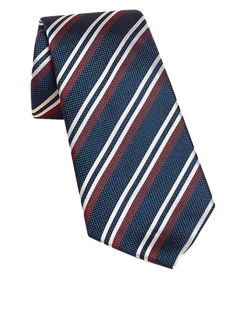 Buy Striped Pure Silk Tie at Marks & Spencer