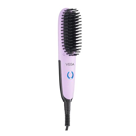 Vega Mini Hair Straightener Brush for Women with Thermoprotect ...