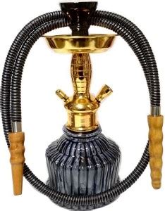 METIER Premium Hookah Set 12 inch Size Glass Base Chillum hose Pipe 1.5 ...