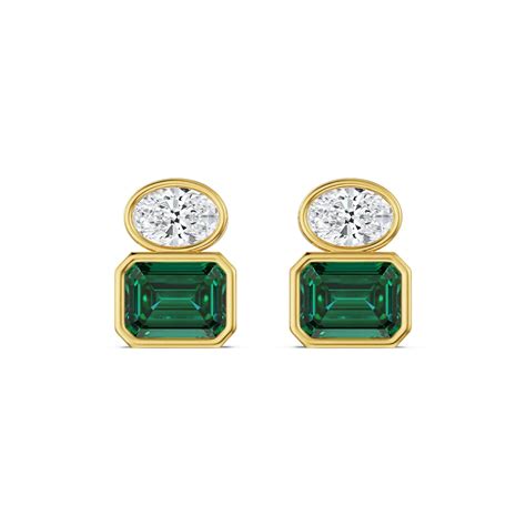 Emerald Pop Lab Grown Diamond Earrings – Emori