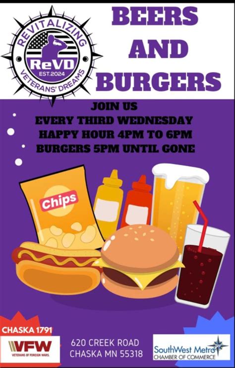 Burger Night & Happy Hour , Chaska VFW, 18 February 2026 | AllEvents