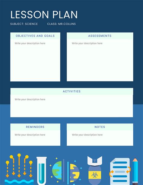 Science Lesson Plan Template 的图像结果
