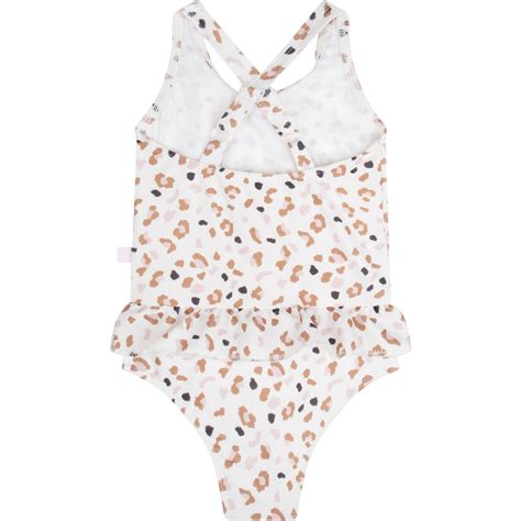 Swim Essentials | Badeanzug Girls 134/140 | Khaki Leopard SWIM ...