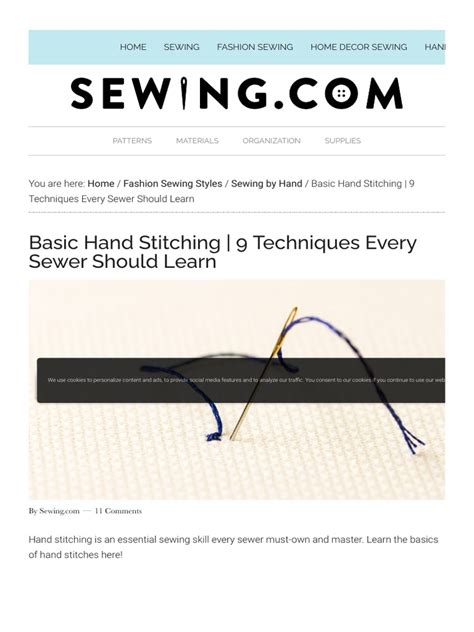 Image result for Basic Hand Stitching