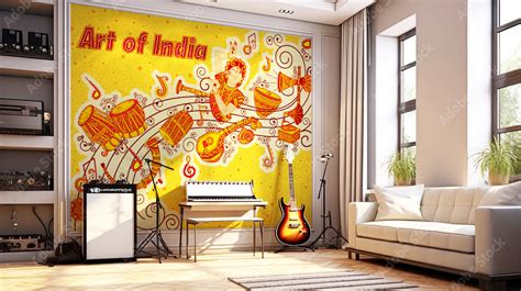 Art Of India Designed Music Wallpaper – Myindianthings
