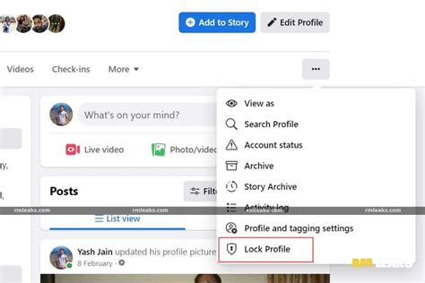 Image result for How to Enable Lock Profile in Facebook Using Browser