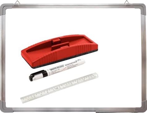 ECLET Aluminum Non Magnetic 1 X 1 Feet Double Sided White Board and ...