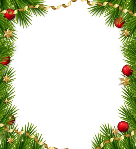 Cadre de noël avec des branches de sapin | Vecteur Premium