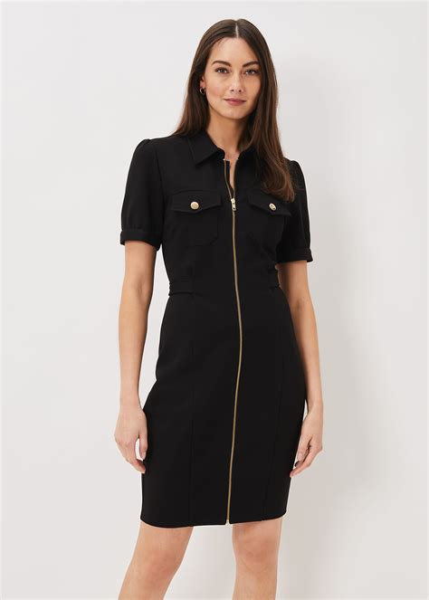 Shaden Zip Front Ponte Dress | Phase Eight UK