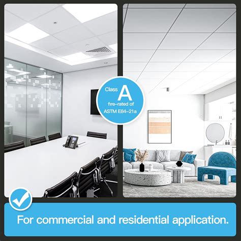 Buy Art3d 24-Pack Smooth Drop Ceiling Tile 2ft x 2ft in Off White, PVC ...