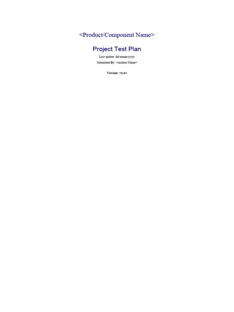 Image result for Example Functional Test Project Plan