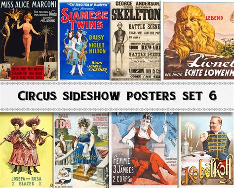 Vintage Circus Sideshow Posters