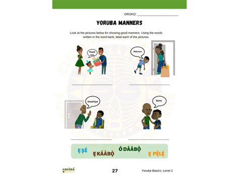 Yoruba Basics, Yoruba Basics Workbooks for Beginners, Yoruba Culture and Traditions, Yoruba ...