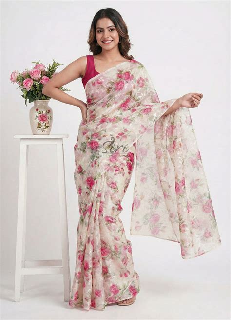 High Quality Garden Vareli Latest Summer Roganza Saree – Siri Collections