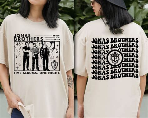 Jonas Brothers PNG File, Jonas Brothers Five Albums T Shirt sold by ...