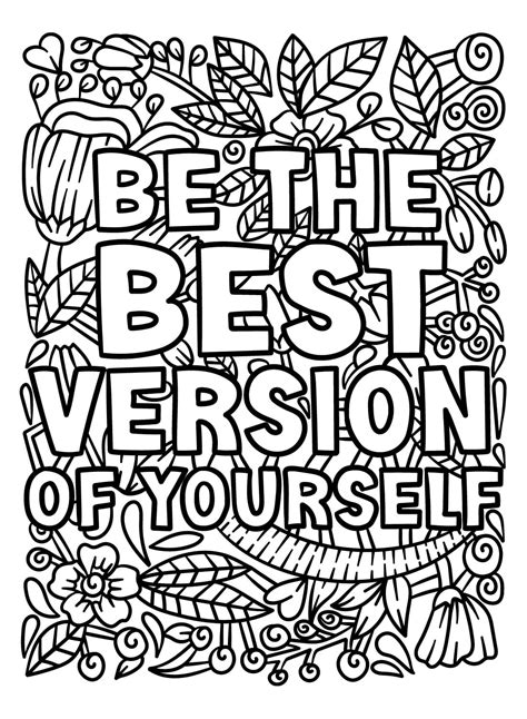 Inspirational Quote Coloring Pages