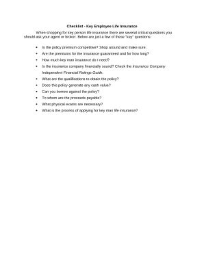 checklist employee template Doc Template | pdfFiller