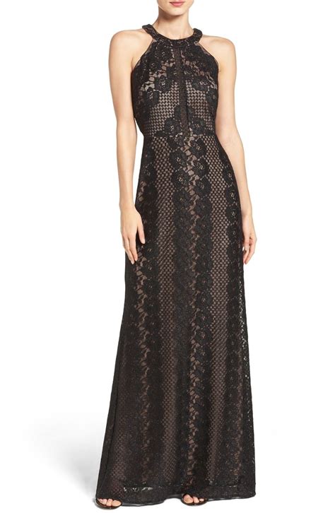 Morgan & Co. Lace A-Line Gown | Nordstrom | Lace dress design, Crochet dress pattern, Crochet dress