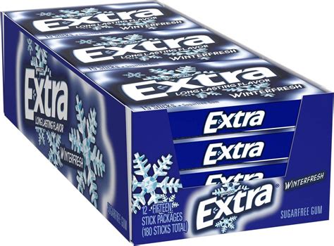 Amazon.com : Extra Gum Peppermint Chewing Gum, 15 Pieces (Pack of 10) : Everything Else