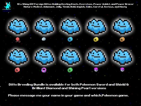 10 x Shiny 6IV Foreign Ditto - Masuda Breeding Pack - Natures: Modest ...