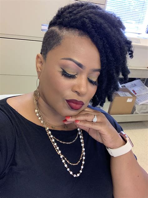 Kinky Twists Hairstyles, Shaved Side Hairstyles, Short Locs Hairstyles ...