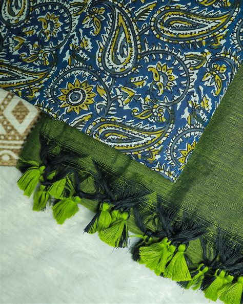 MARUDHANI COMBO (KHBBNN8) - Premium Khadi Saree with Unstitched blouse ...