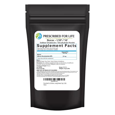 Mua Prescribed for Life Borax Powder, Pure USP NF Grade All Natural ...