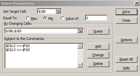 Image result for Solver Parameters Excel