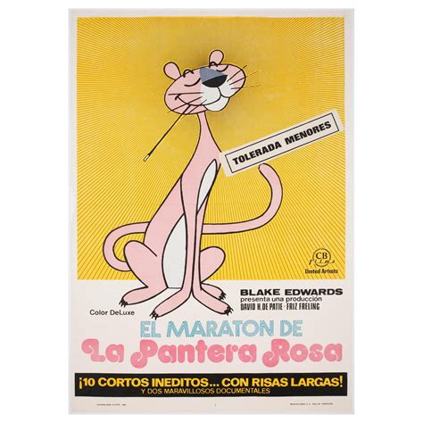 The Pink Panther Spanish MARATHON 1974 1 Sheet Film Movie Poster at ...