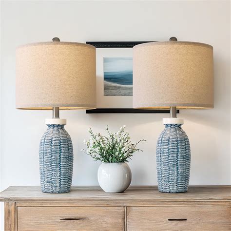 G-SAFAVA 22.75" Table Lamps for Bedroom Living Room Boho Lamp Set of 2 ...