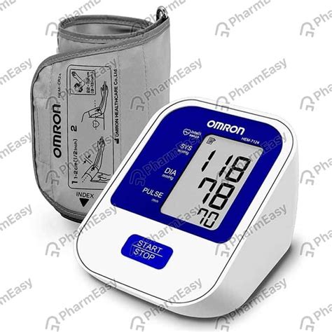 Buy OMRON HEM-7124 DIGITAL ARM TYPE BP MONITOR 1 NUMBERS Online & Get ...