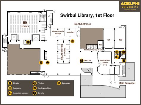 Buildings, Rooms and Spaces | Swirbul Library | Adelphi University