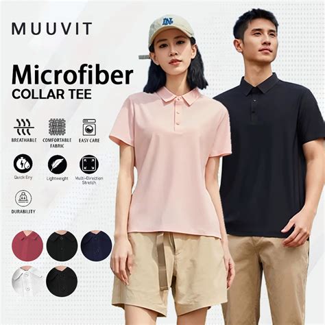 Muuv-It Cooling Quick Dry Polo Shirt Unisex Slim Fit Microfiber Korean ...